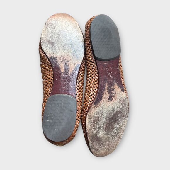 Lauren Ralph Lauren Braided Woven Leather Ballet Flats Sz 9.5 Boho Balletcore - Picture 4 of 8